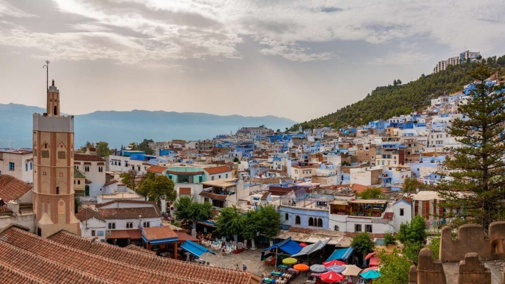 Grand Mosque octagonal minaret in Chefchaouen