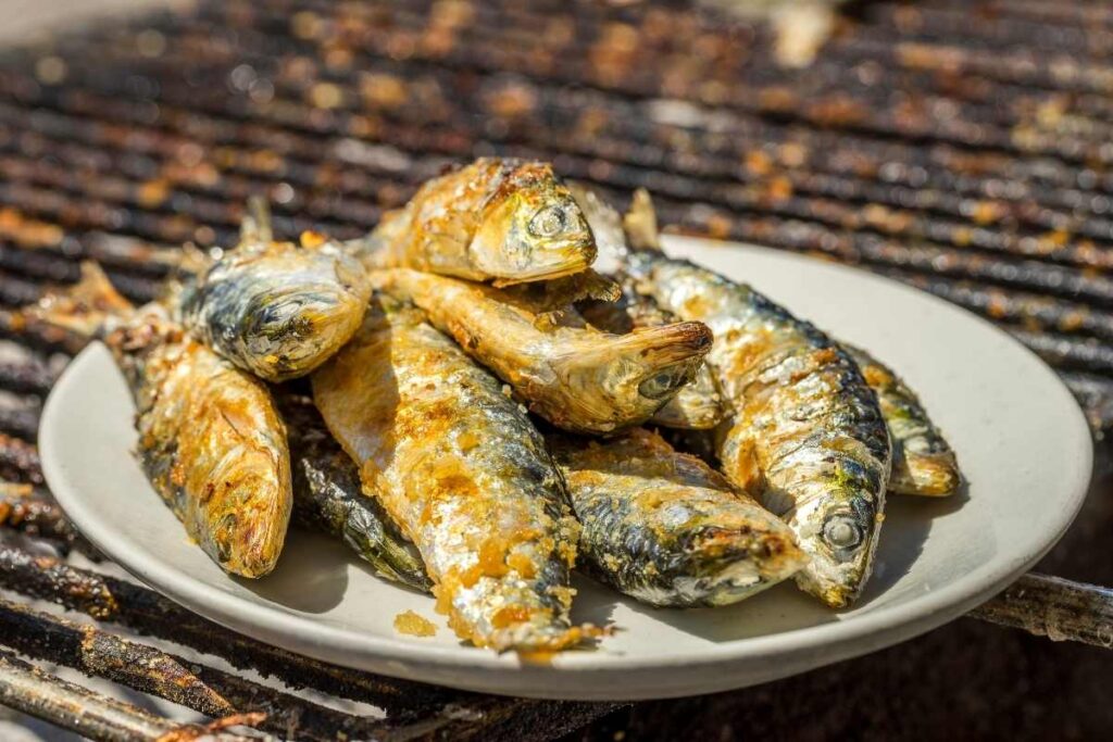 Grilled sardines in Essaouira Morocco traditional seafood