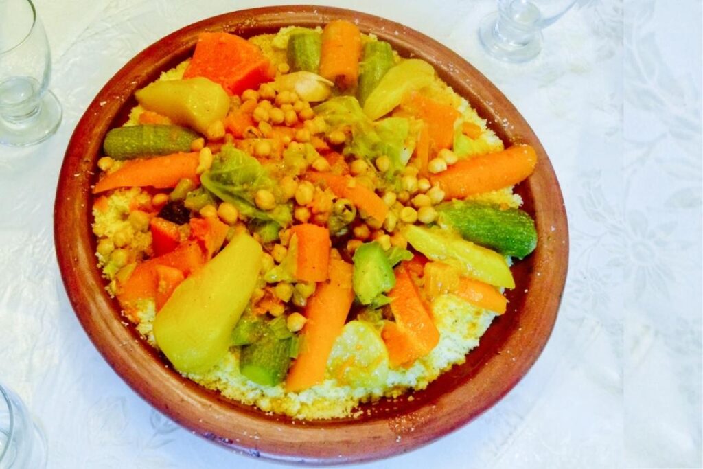 couscous, one of the famus traditional Moroccan food.