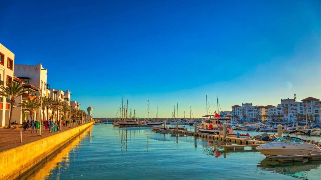 Sunset coastal Agadir Morocco