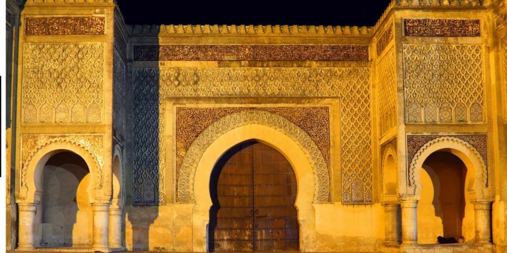 Bab Mansour gate in Meknes medina, one of Morocco’s most iconic historic gates