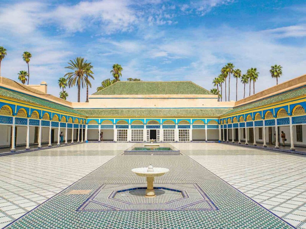 Courtyard of Bahia Palace in Marrakech