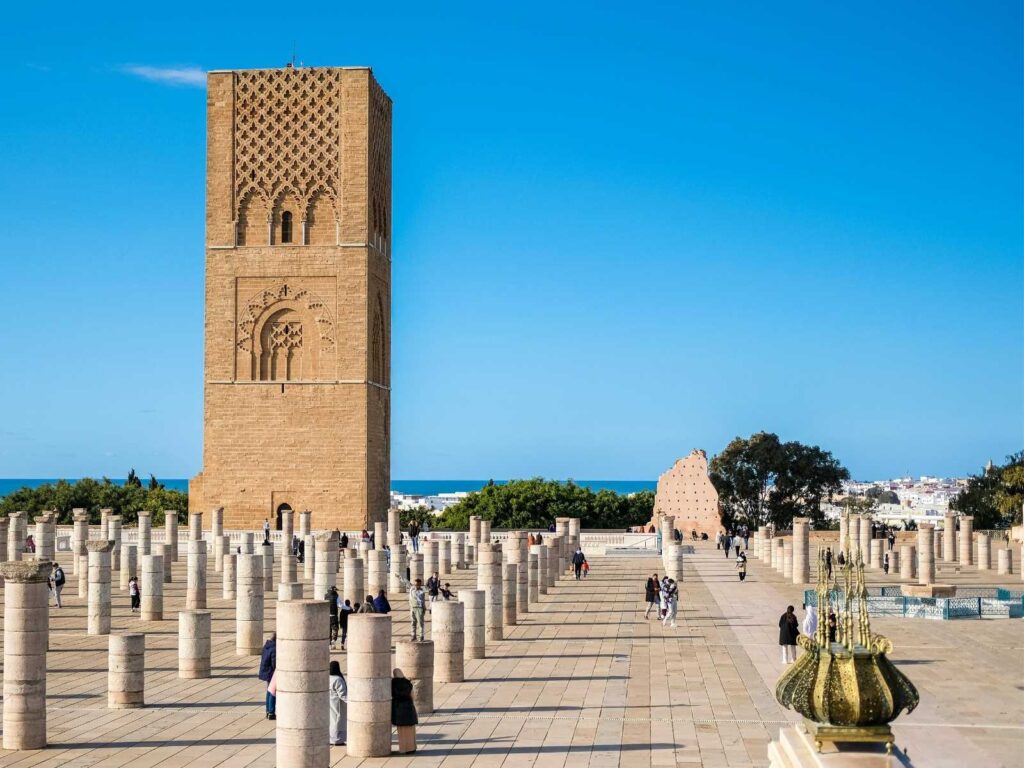 Hassan Tower landmark shown in this Rabat travel guide