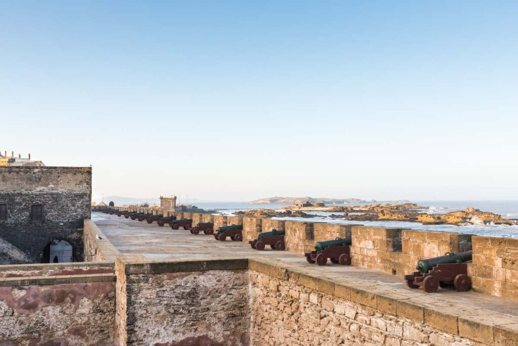 Cannons on Skala de la Ville overlooking the Atlantic