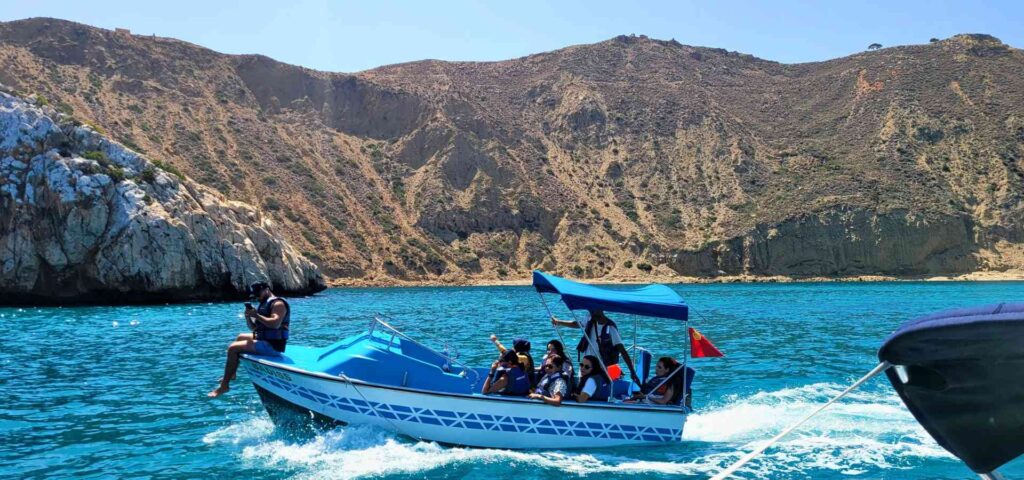 Boat excursion and water activities along the northern coast of Morocco